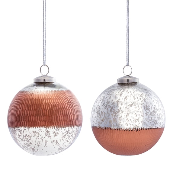 Ball Ornament (Set of 6) 5"D Glass