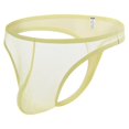 thumbnail image 2 of TANBOM Men's Mesh Lightweight Breathable Minimal Coverage Thong Underwear, Yellow, 1-Pack, 3XL, 2 of 9