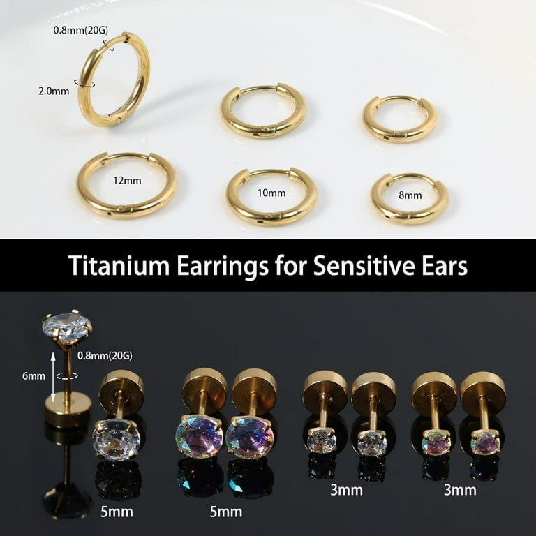Euphrates Titanium Hypoallergenic Earring Set, 7 Pairs photo 2