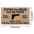 thumbnail image 3 of Before You Break Into My House DecorationDoormat Bathroom Welcome Floor Doormat, 3 of 6