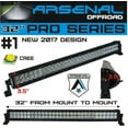 thumbnail image 4 of No.1 32" Arsenal Polaris RZR XP900 XP1000 LED Light Bar KIT 180w Flood/Spot Combo Beam CREE 3w LED's 18,000 Lumen, Polaris RZR XP900 XP1000 RZR4 XP4 2014-2018, Front mounts, Wire Harness, 4 of 11