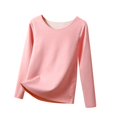 thumbnail image 2 of Long Sleeve Thermal Shirts for Women Cold Weather, Womens Thermal Underwear Tops, Base Layer Women Thermal Pink XXL, 2 of 6