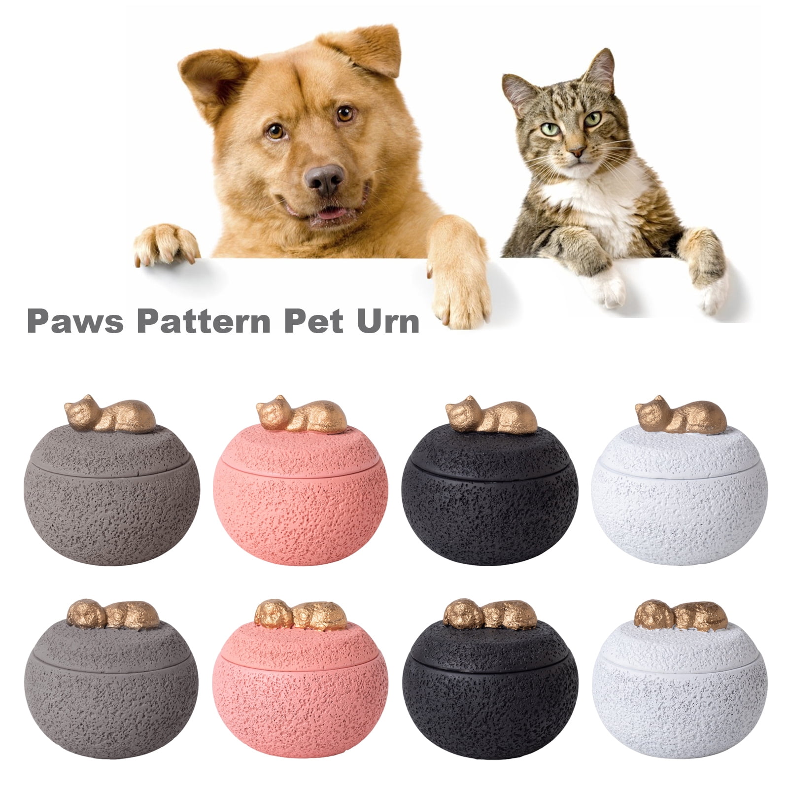 YIFAEUX Pet Memorial Urn Moisture-Proof Dog Cat Cremation Urn 350ml Capacity Cement Pet Loss Keepsake Urn for Dogs Cats Bone Ash