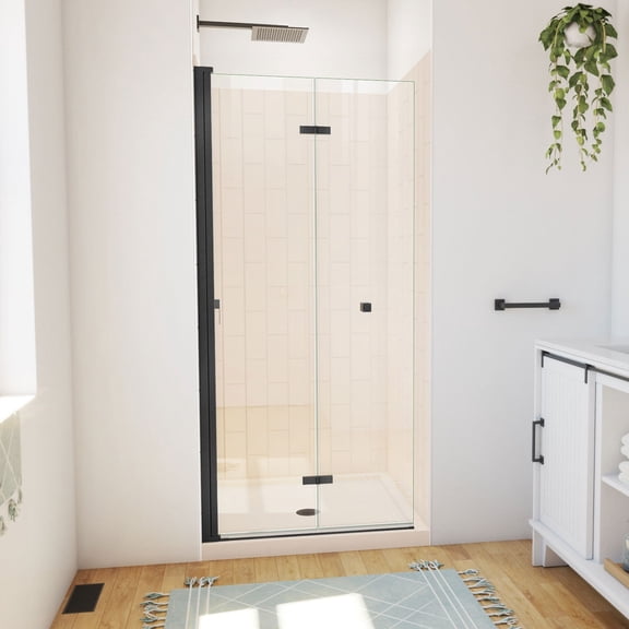 Dreamline Dl-6526Qc Aqua-Q Fold 76-3/4" High X 36" Wide Shower Door - Matte Black with