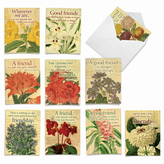 10 Blank All Occasion Cards Pack - Say It With Flowers