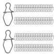 thumbnail image 5 of Colaxi 100x Fishing Snaps Lock Snap Swivel Crankbait Snaps Lure Snaps Strong Quick Change Fishing Clips Fishing Gear Accessories 16mm, 5 of 10