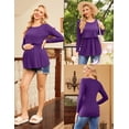 thumbnail image 5 of EKOUAER Women's Nursing Tops Long Sleeve Nursing Shirts Double Layer Maternity Clothes 3 Packs Breastfeeding Shirts, 5 of 6