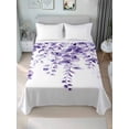 thumbnail image 4 of Purple Eucalyptus Flat Sheets Only King Size, Soft Breathable Bed Top Sheets for Mattress, Botanical Plant Rustic Branch Floral Luxury Bedding Flat Sheets for Home Hotel Bedroom Bed Protection, 4 of 9
