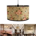 thumbnail image 2 of Sinyiin Multipurpose Table Lamps Shade Plant Theme Bamboo Iron Texture for Bedroom, 2 of 12