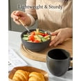 thumbnail image 4 of Stoneware Soup Bowls, 24 oz Cereal Bowls Set of 6 for Kitchen, Ceramic Bowls Set for Oatmeal, Dessert, Noodle, Cute Bowls Set for Gift, Dishwasher Microwave Oven Safe, Matte Black, 4 of 7
