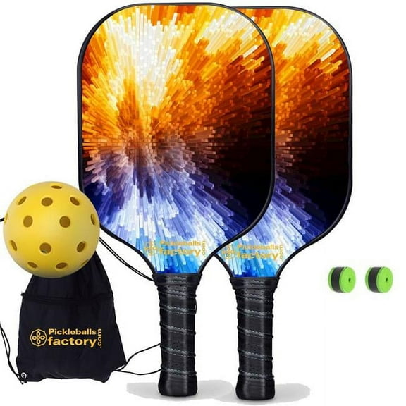 Pickleball Factory PB00023-6-C Near Me Pickleball Set - Cubes Pickleball Paddles, Pickleball Set for Beginners, Carbonfiber Graphite