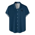 thumbnail image 1 of adviicd Boys Button Up Shirt Men's Bahama II UPF 30 Short Sleeve PFG Fishing Shirt Navy 3XL, 1 of 3