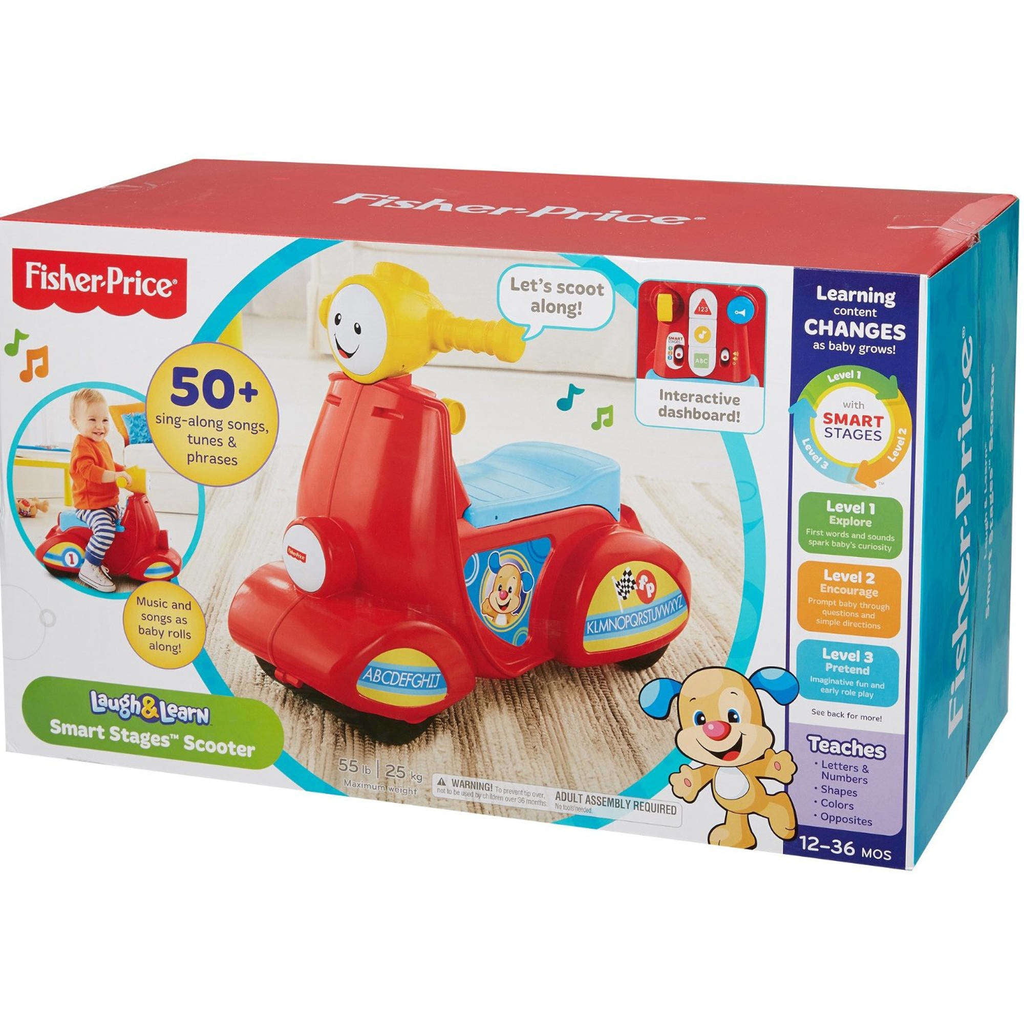 fritaget kollidere overvåge Laugh & Learn Smart Stages Scooter Ride-On Toddler Toy - Walmart.com