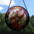 thumbnail image 2 of Personalized Phoenix Suncatcher Stained Glass Suncatchers, Phoenix Ornament for Sun Catcher Indoor Window, Phoenix Painted Glass Panel Décor kSpoX4, 2 of 5