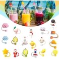 thumbnail image 3 of 1pc Creative Silicone Straw Plug Reusable Drinking Dust Cap Glass Cup Accessories Cover Sealing Tips Tools Cartoon Plugs Straw cups (Color : Fox), 3 of 5