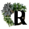 thumbnail image 2 of Halloween Decorations Unique Last Name Year Round Front Door Wreath With Bow Welcome Sign Garland Creative 26 Letter Farmhouse Wreath For Front Door Spring All Seasons Outside Hanger Decor Gift, 2 of 4