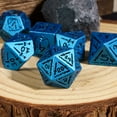 thumbnail image 2 of cusdie 7-Die Resin DND Dice, Shield&Sword Pattern Polyhedral Dice Set for Role Playing Game Dungeons and Dragons D&D Dice Pathfinder, 2 of 5