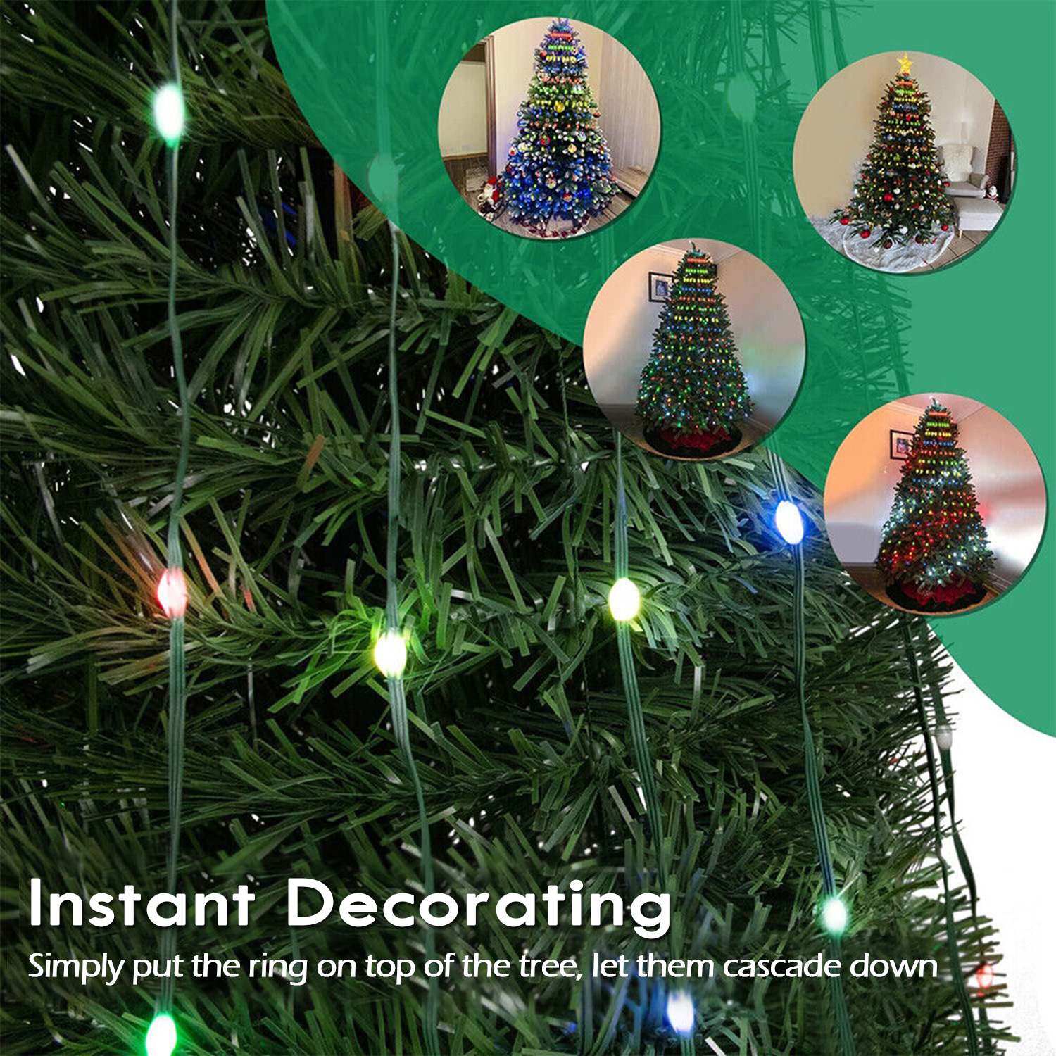 IC ICLOVER 200 LED Waterfall Christmas Lights photo 2