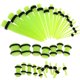thumbnail image 2 of de estiramiento de calibre de oído de 36 piezas, conos acrílicos + tapones Verde cro Zulema Ear Gauges Stretching Kit, 2 of 8