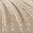 thumbnail image 4 of Exclusivo Mezcla Queen Size Flannel Fleece Blanket, Super Soft Velvet Plush Bed Blanket, 90x90 Inches, Beige, 4 of 8