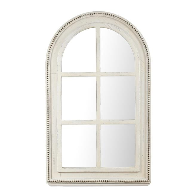 Cream arched window style wall mirror shabby vintage chic living room hallway