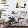 thumbnail image 3 of 3 Piece Cow Flower Duvet Cover Set Queen Size,Microfiber Comforter/Quilt Cover with Corner Ties and 2 Pillowcases,Farmhouse Cattle Botanical Butterfly Floral All Season Bedding with Zipper Closure, 3 of 8