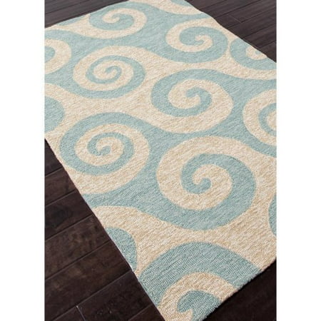 Jaipur Coastal Living R I O Wave Hello Pattern Blue Indoor Jaipur Coastal Living R I O Wave Hello Pattern Blue Indoor Outdoor Rug