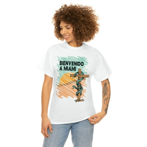 Bienvenido A Miami Unisex Heavy Cotton Tee