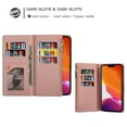 thumbnail image 2 of Mantto Women Case for iPhone 13 - 6.1 inch Wallet Case, Multifunctional 9 Card Slots Bling Zipper Purse Pocket Glitter Leather Magnetic Flip Kickstand Wrist Strap Case, Rosegold, 2 of 8