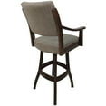 thumbnail image 2 of Casa 30" Solid Swivel Wood Bar Stool - Plumley Cocoa Fabric - Brown Honey, 2 of 3