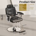 thumbnail image 4 of Baasha Premium Black Salon Chair, Reclining Salon Chair with Removable Headrest, Durable Steel Frame Stylist Hair Chair 360 Swivel All Purpose Hair Salon Chair for Barbershop Weight Capacity 330 lbs, 4 of 7