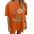thumbnail image 2 of Pincandy Womens Oversized Tshirt Flower Graphic Tees Nashville Music Short Sleeve Shirts Summer Casual Loose Beach Tops, 2 of 7