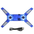 thumbnail image 1 of Almohadilla de refrigeración para ordenador portátil, enfriador, ventilador doble USB portátil plegable, luz LED azul transparente DR‑2008G, 1 of 8