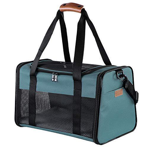 Akinerri Airline Approved Pet Carriers,Soft Sided Collapsible Pet Travel Carrier for Medium