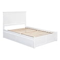 thumbnail image 1 of Leo & Lacey 2-Drawer Solid Wood Urban Queen Storage Platform Bed in White, 1 of 9