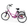 thumbnail image 6 of Emorefun 250W 36V Powered Electric Tricycle for Adults,7 Speeds 3-Wheel Folding Motorized Trike with Large Basket, up to 15.5 MPH, 6 of 6