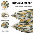 thumbnail image 6 of Outdoor Waterproof Pillow Covers Pack of 2, Summer Plant Watercolor Yellow Lemon Farm Decorative Throw Pillowcases Cushion Covers for Garden Patio Tent Sofa Couch, 26x26 inch, 6 of 8