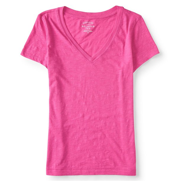 Camiseta Básica Relajada Aeropostale para Mujer Rosa XS