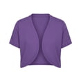 thumbnail image 5 of TGSLY Plus Size Cropped Cardigan for Women Lightweight Soft Open Front Short Sleeve Shrug Tops Loose Casual Solid Color Elegant Cover Up XXXXXL, 5 of 10