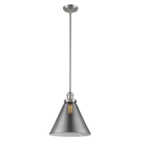 Innovations 201S-PN-G43-L-LED Transitional One Light Pendant from Franklin Restoration collection in Polished Nickel finish,