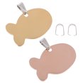 thumbnail image 3 of 2pcs Creative Fish Shaped Dog ID Tags Stainless Steel Pet Dog Tags for Outdoor, 3 of 8