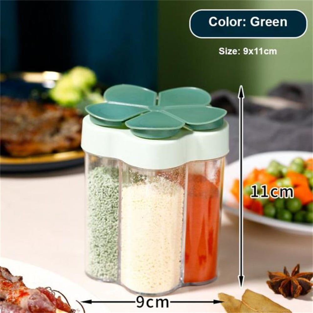 5 In 1 Seasoning Jar Seasoning Bottle Sealed Lid Multifunctional Flap