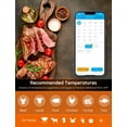 thumbnail image 4 of Wireless Meat Thermometer with 4 Probe, Smart WiFi Meat Thermometer with Unlimited Range App Notification Alert, Digital Rechargeable Bluetooth Food Thermometer for Smoker BBQ Grill Oven Kitchen, 4 of 8