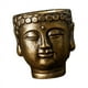 thumbnail image 3 of Maceta de cemento con forma de cabeza de Buda, soporte novedoso para brochas de maquillaje, adorno para plantas Bronce, 3 of 9
