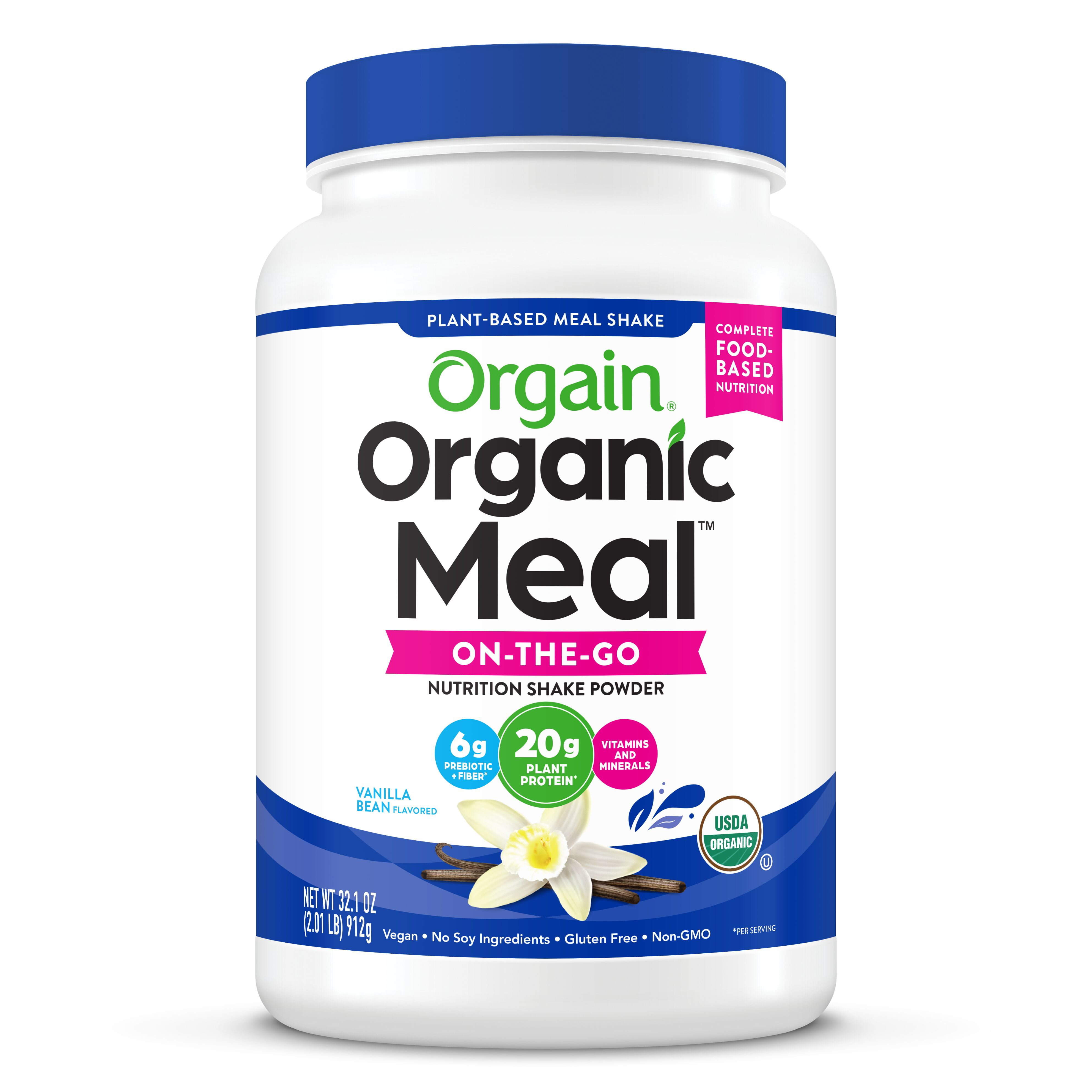Orgain Meal Replacement Protein Powder, Vanilla Bean Organic, Plant