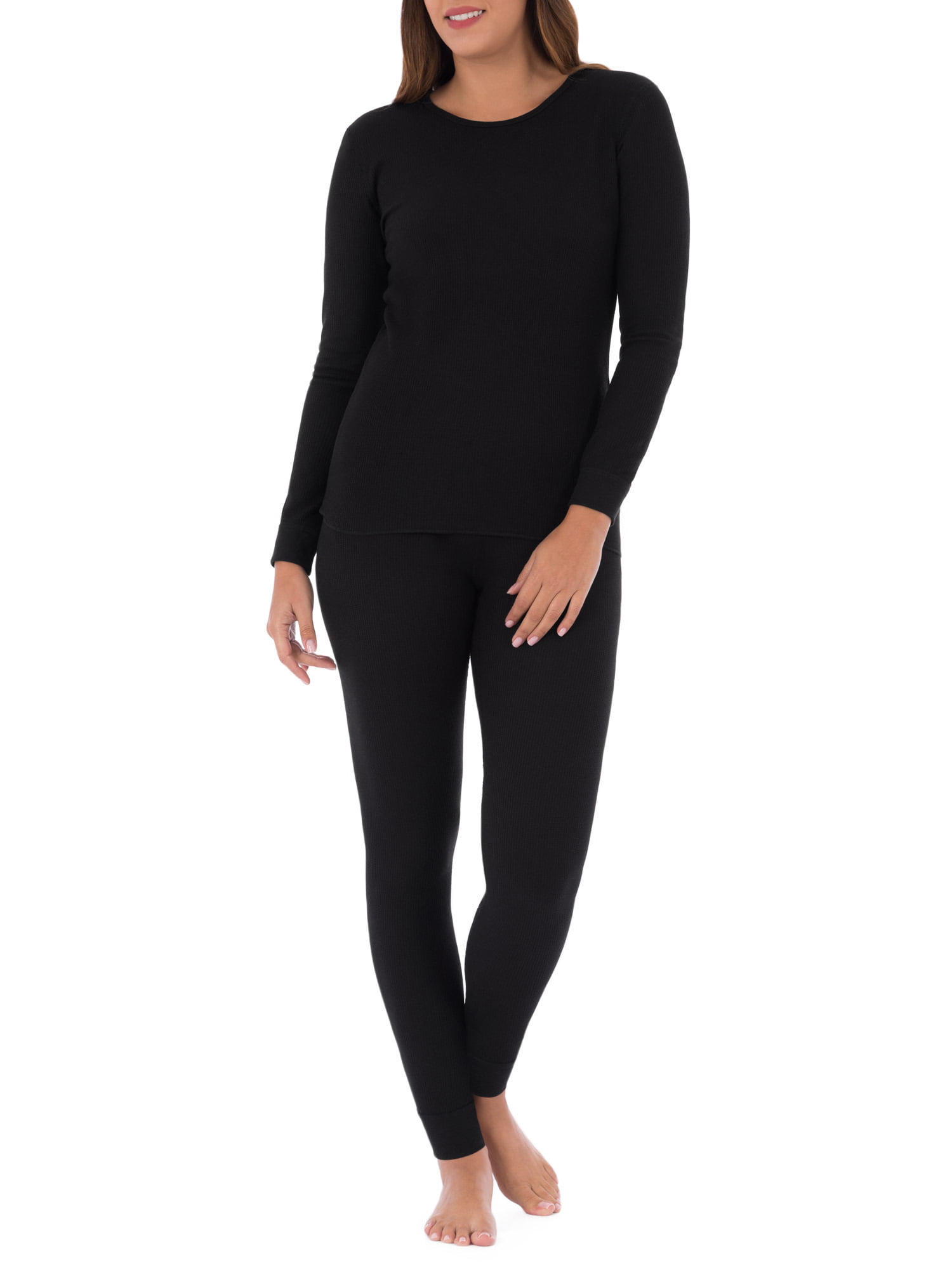 ClimateRight by Cuddl Duds Women's and Women's Plus Waffle Thermal ...