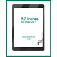thumbnail image 3 of SRJTEK Screen Replacement For iPad 5 air 1st Gen A1474 A1475 A1476 Screen Replacement Touch Digitizer Glass Sensor Assembly - Home Button Camera Holder Pre Installed Adhesive Stickers Black, 3 of 7