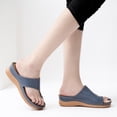 thumbnail image 6 of Ecetana Wedge Sandals for Women Flip Flops with Massage Footbed Casual Dressy Walking Sandals, 6 of 6