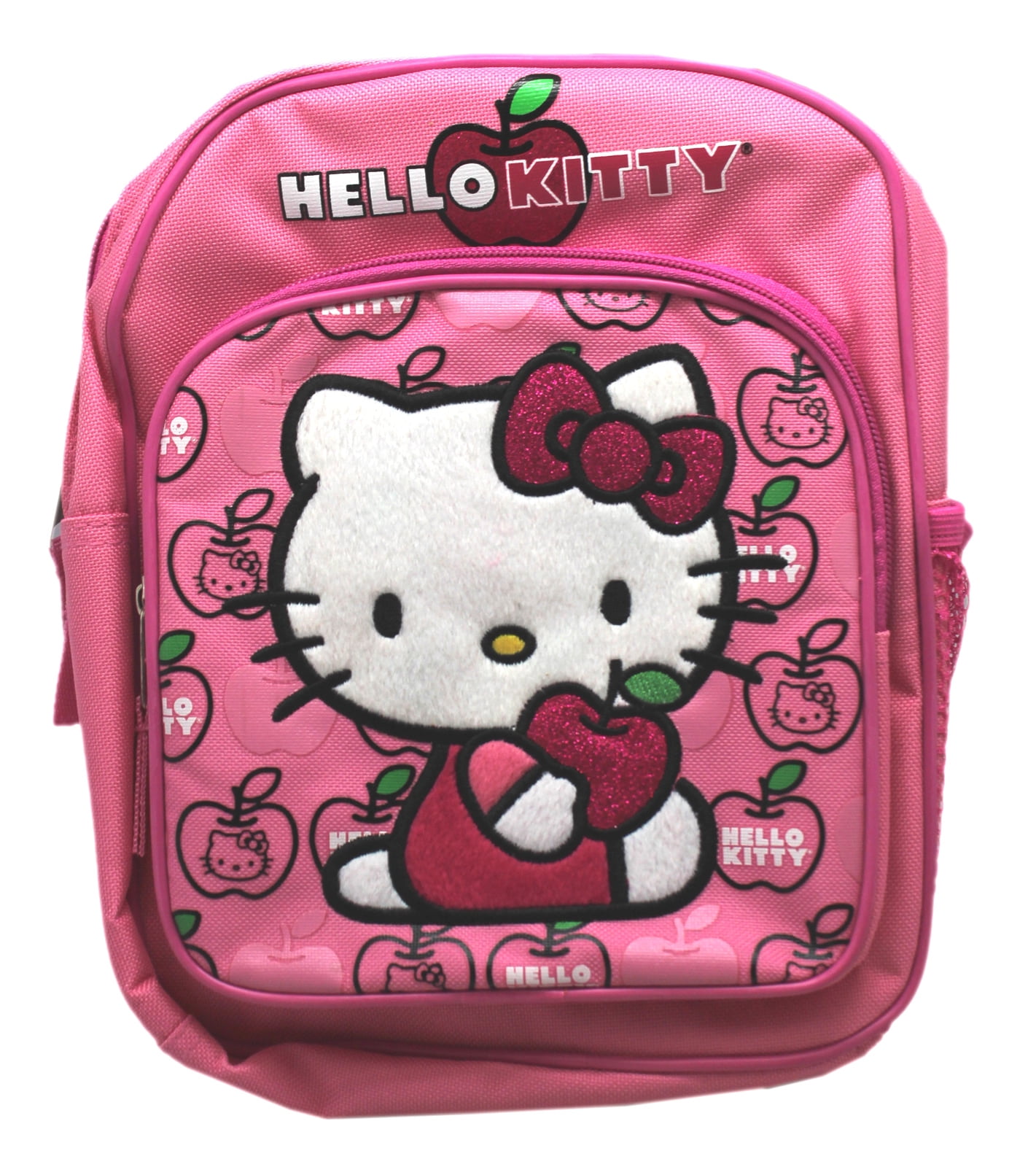 Hello Kitty Hot Pink Glittery Apples Light Pink Mini Toddler Backpack ...