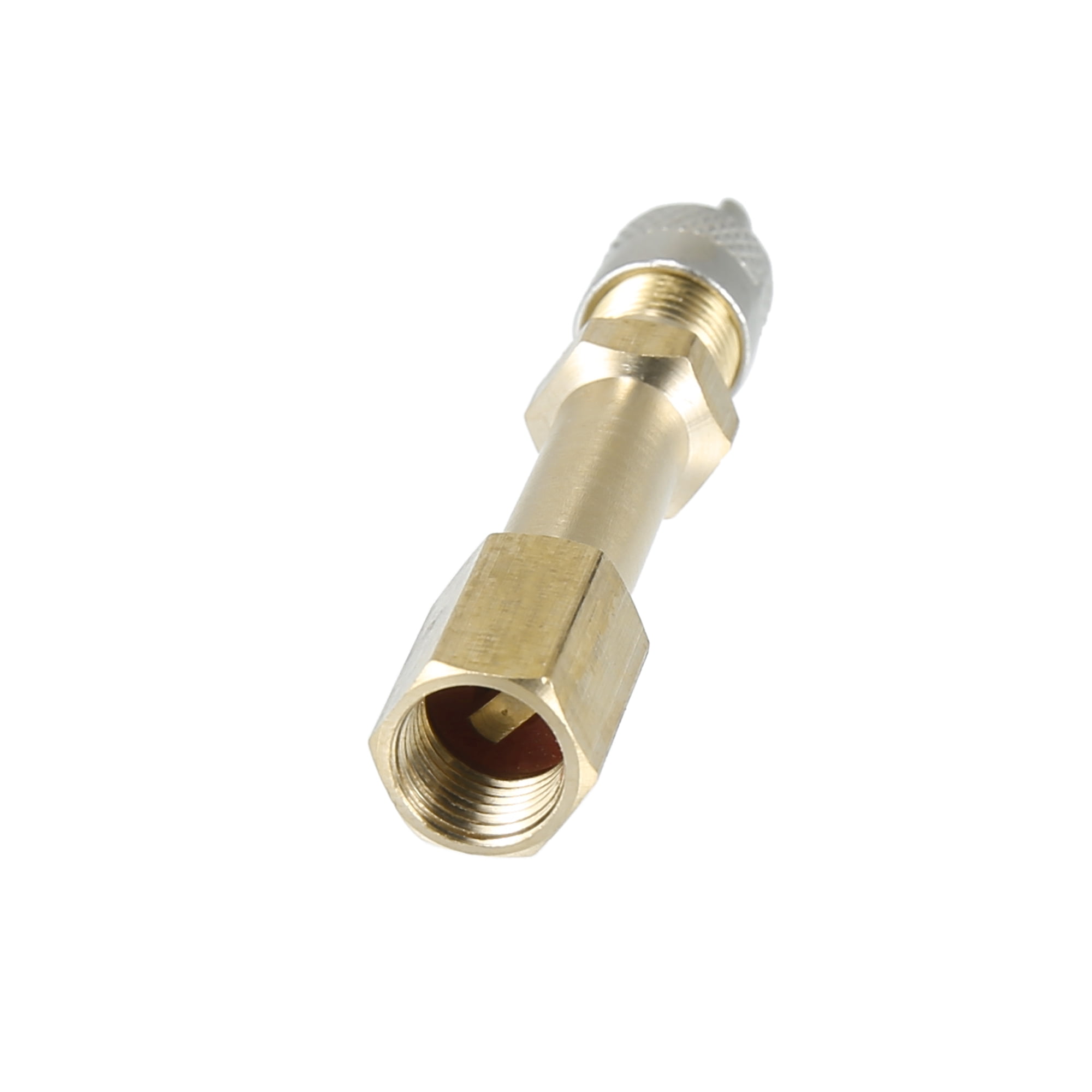 Unique Bargains 4pcs 1.97" Brass Tire Valve Extender Stem Extension Inflation Stright Pole